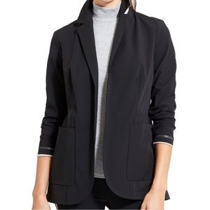 Athleta Urban Commute Black Open Active Blazer Pockets Size Large